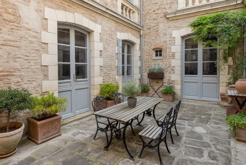 Rustic Courtyard With Weathered Character