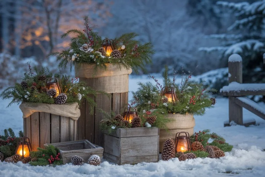 Rustic & Cozy Outdoor Planters