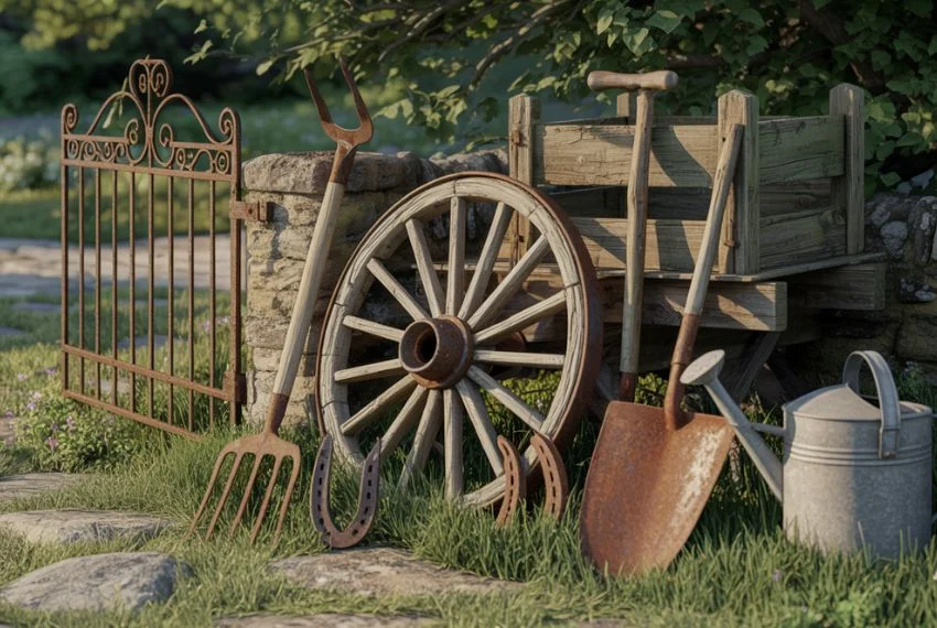 Rustic Metal Accents and Farm Finds