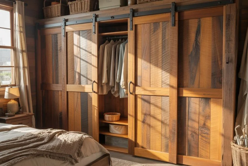 Rustic Wood Closet Ideas for Cozy Bedrooms