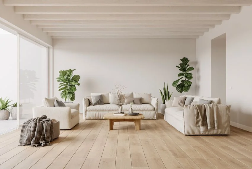 Scandinavian Double Height Living Room