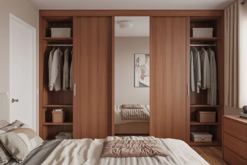 Sliding Wood Closet Doors for Space-Saving Bedrooms
