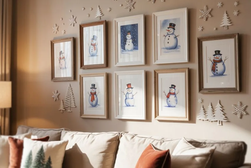 Snowman-Themed Wall Art and Printable Decor