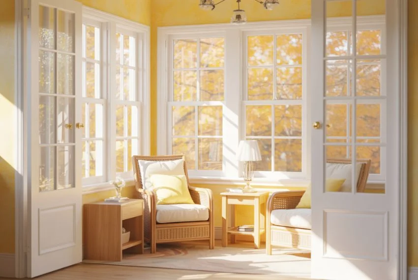 Soft Yellow for a Cheerful Sunroom Glow