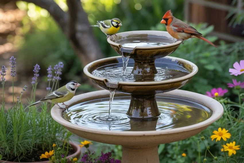 Tiered Bird Bath Designs