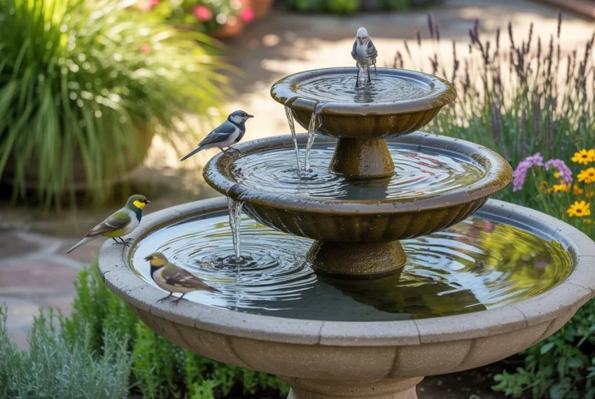 Tiered Fountain Bird Bath