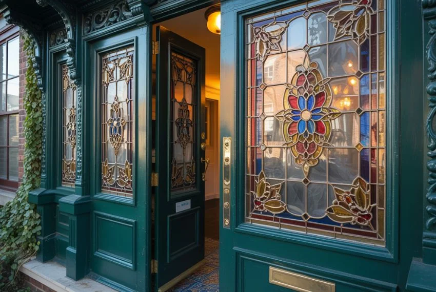 Victorian Classic Stained Glass Front Door