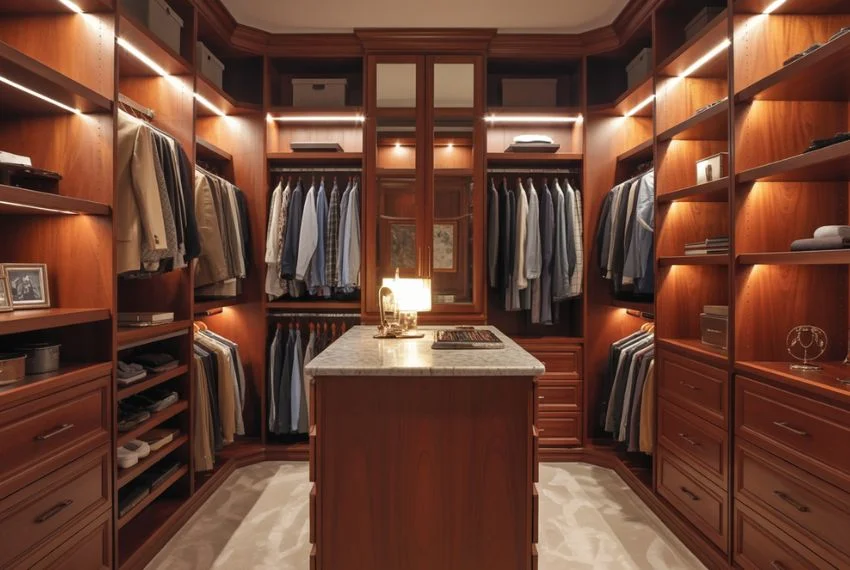 Walk-In Wood Closet Ideas for Master Bedrooms