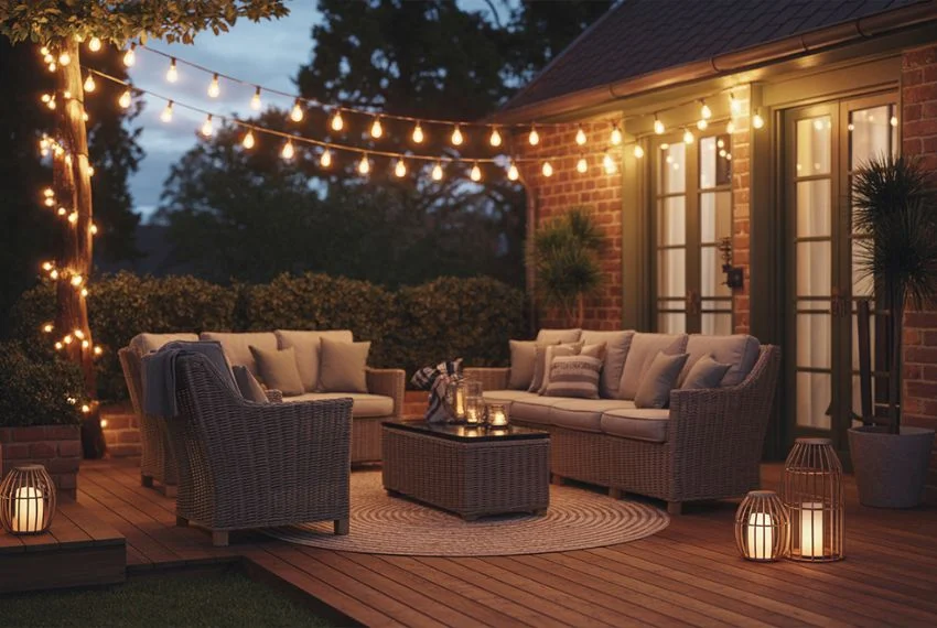 Warm Base With Lighting outdoor party