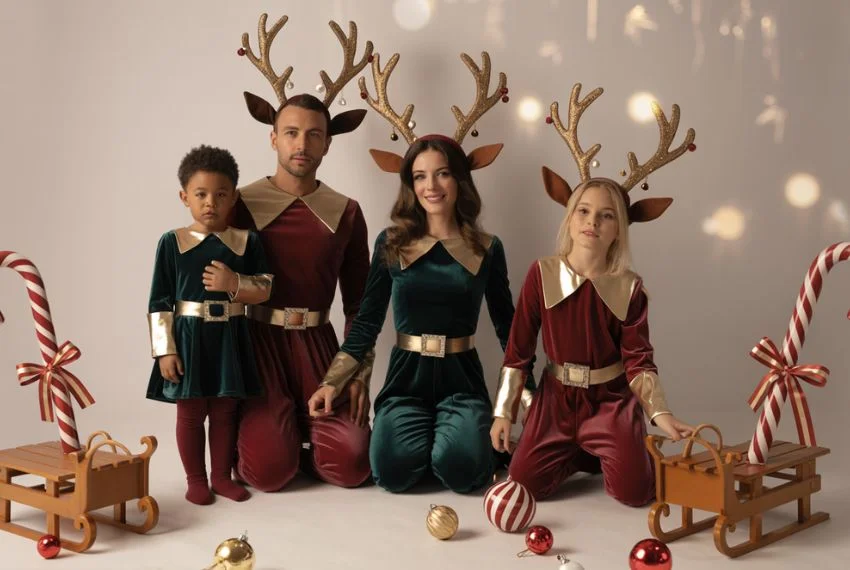 Whimsical Elf and Reindeer Ensembles