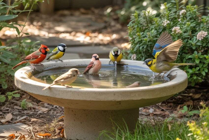 Wildlife-Friendly Bird Bath