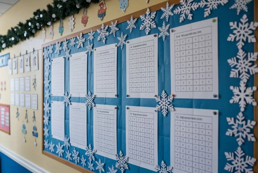 Winter Math Activities Display
