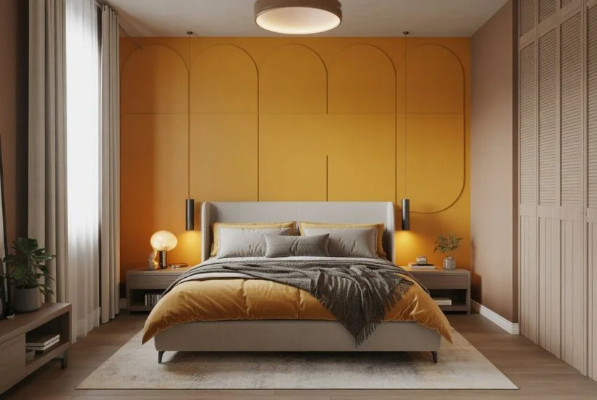 Accent Walls in Mustard Yellow