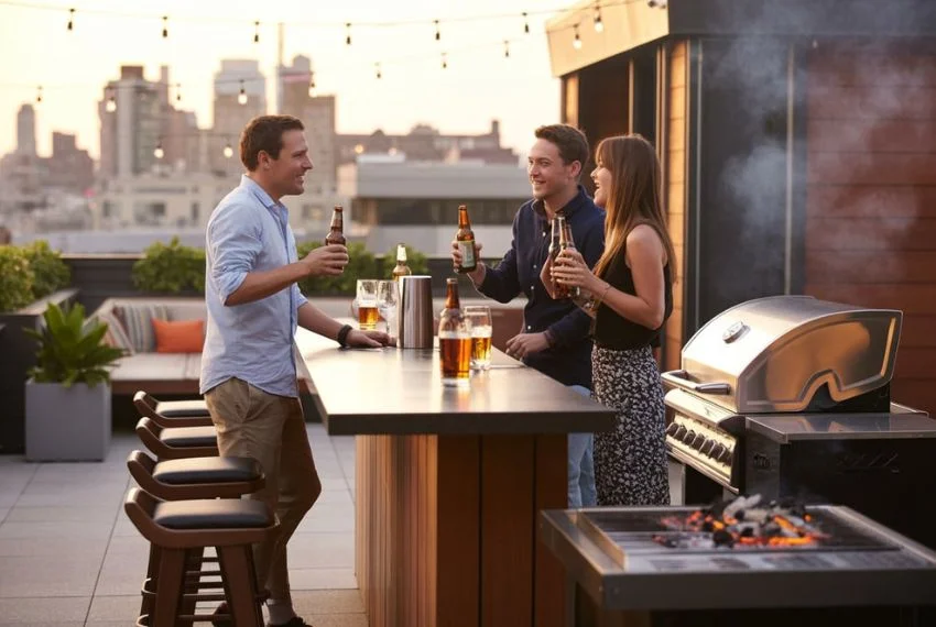 Add a Bar Counter for Drinks and Conversation