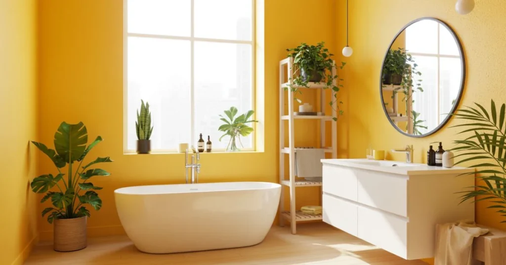 Bold Yellow Bathrooms