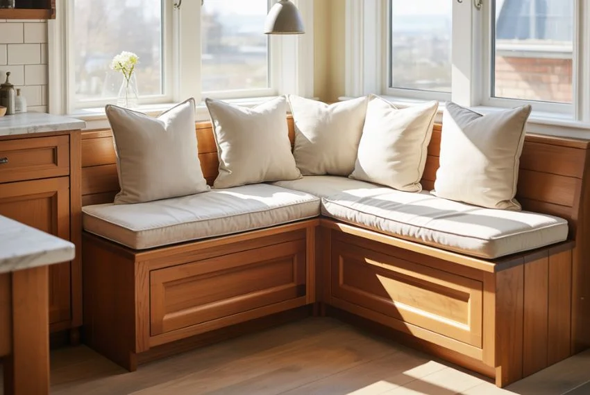 Built-In Bench Seating for Comfort and Space Saving