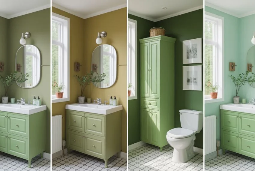 Classic Green and White Bathroom Colour Pairings