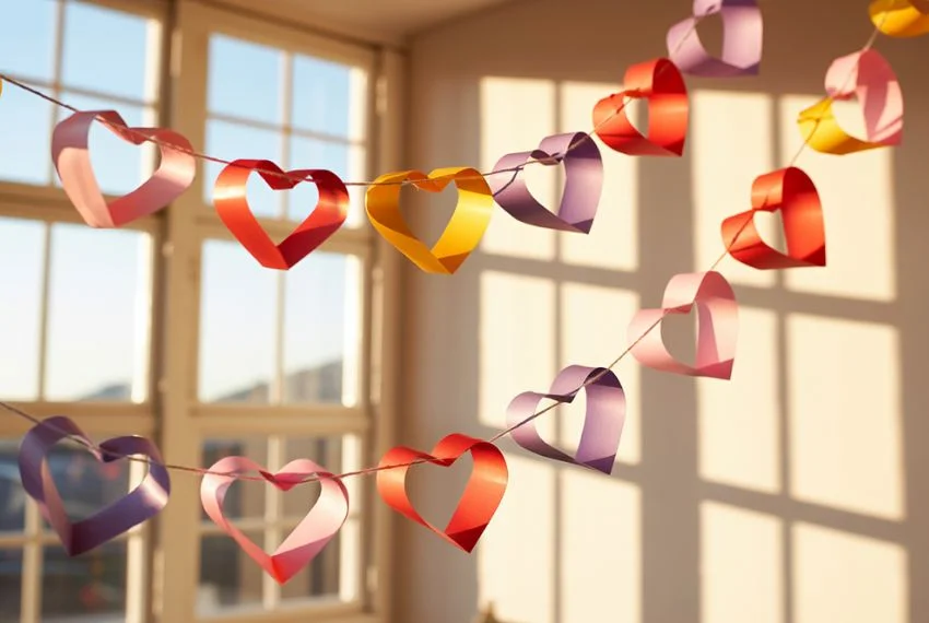 DIY Paper Heart Chains