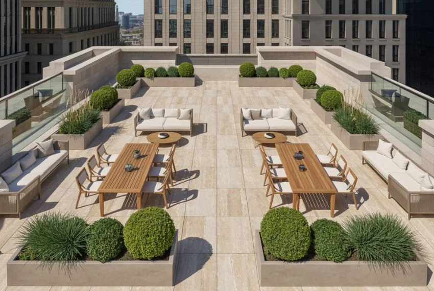 Elegant Luxury Rooftop Terrace Layouts