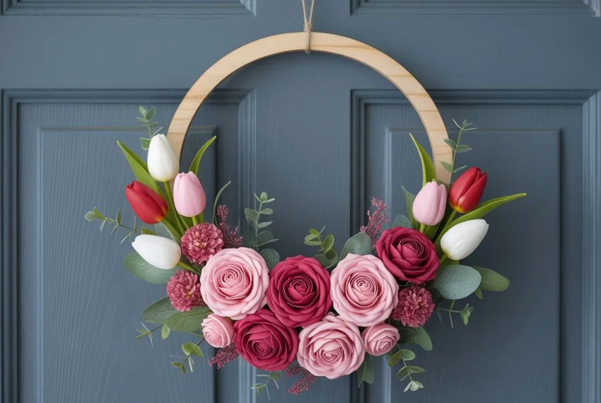 Floral Valentine Door Hanger DIY