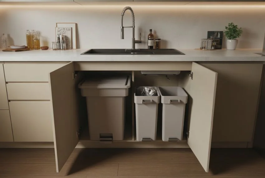 Hidden Trash and Recycling for a Clean Look