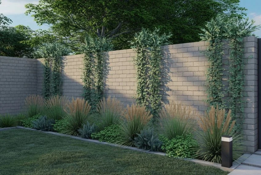 Landscaping Ideas to Enhance a Cinder Block Fence