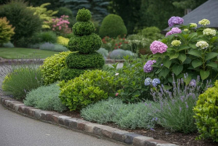 Layer Shrubs and Flower Beds