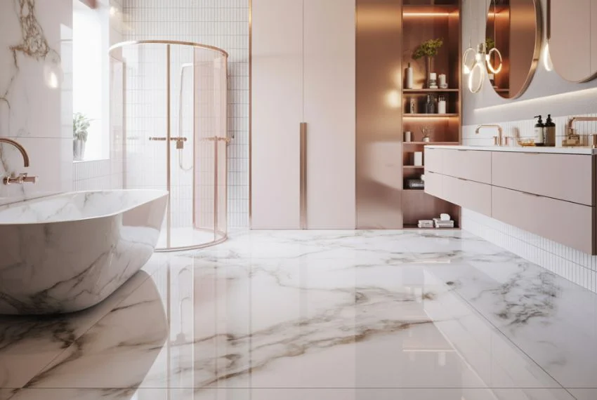 Marble-Effect Epoxy Floors for a Luxury Look