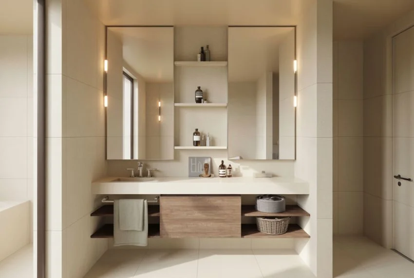 Minimalist Vanities and Smart Storage