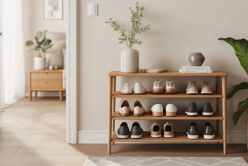 Minimalist Wooden Shoe Racks