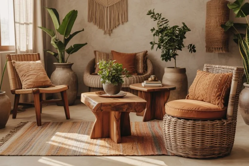 Mix Natural Materials for an Organic Feel