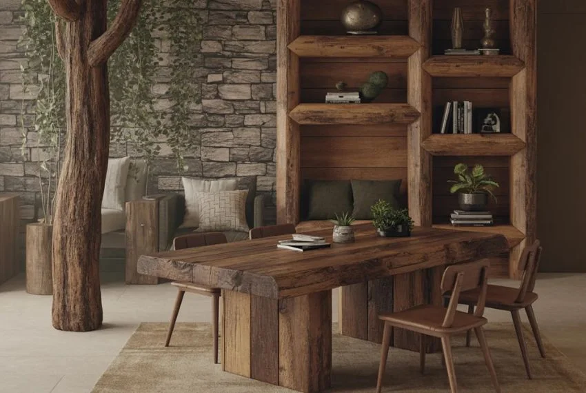 Natural Materials That Ground the Space