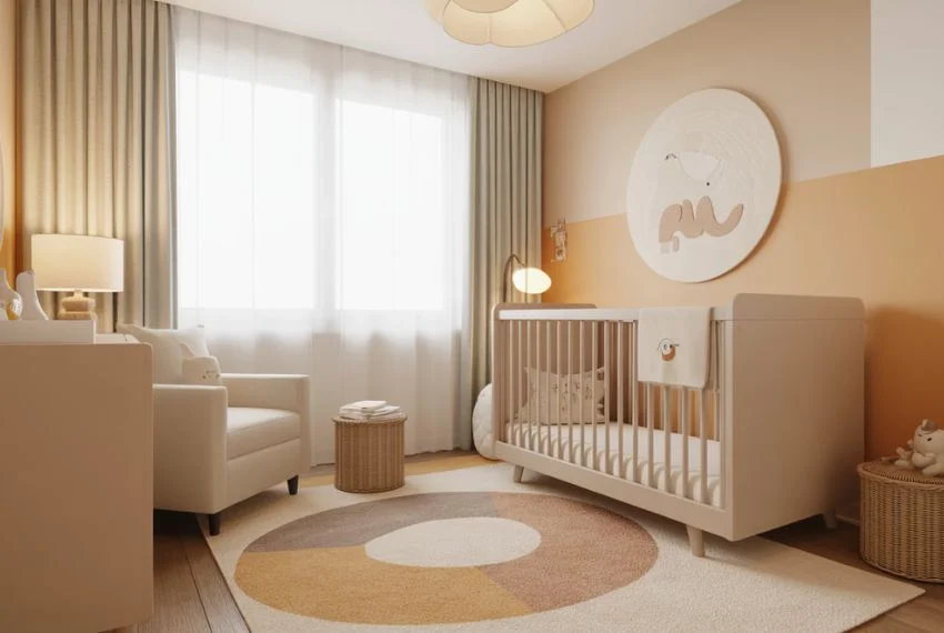 Neutral Nursery Room Rugs for a Calm Look