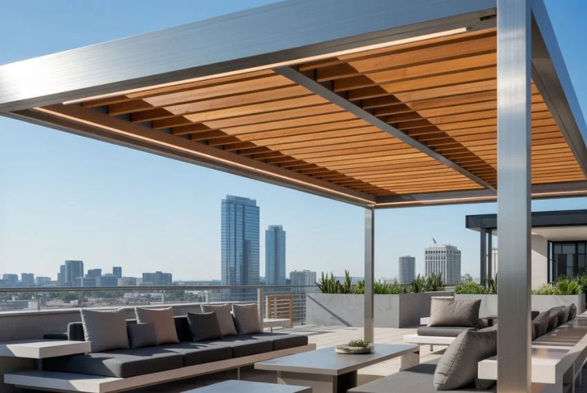 Pergolas and Shade Structures for Luxury Rooftop Terraces
