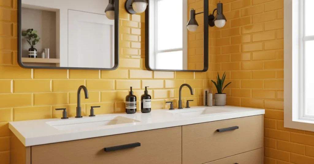 Popular Ways to Style Bold Yellow Bathrooms
