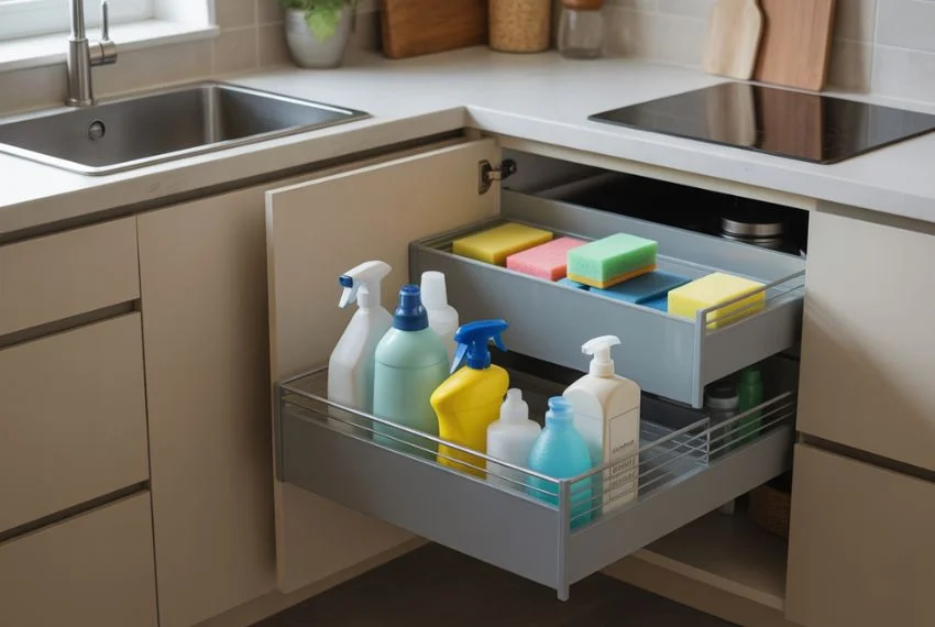 Pull-Out Drawers for Smooth Under-Sink Access