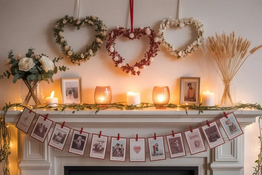 Romantic Wall and Mantel Displays