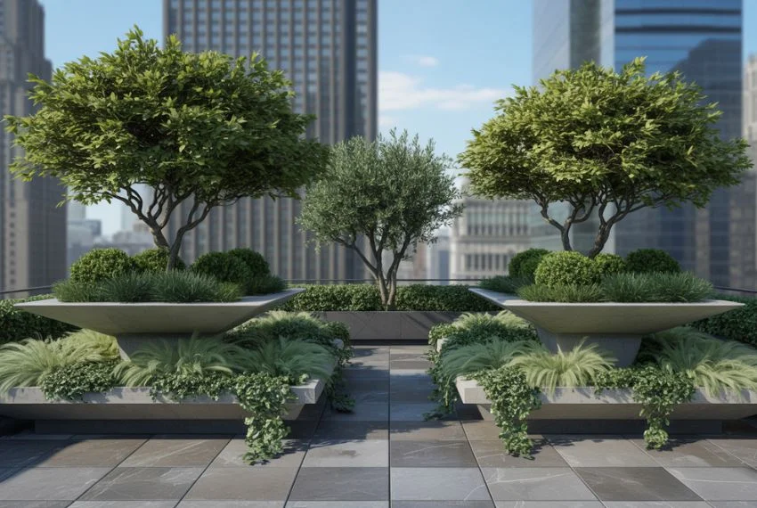 Rooftop Terrace Ideas with Statement Greenery