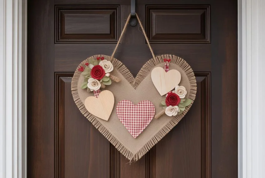Rustic Charm Valentine Door Hanger