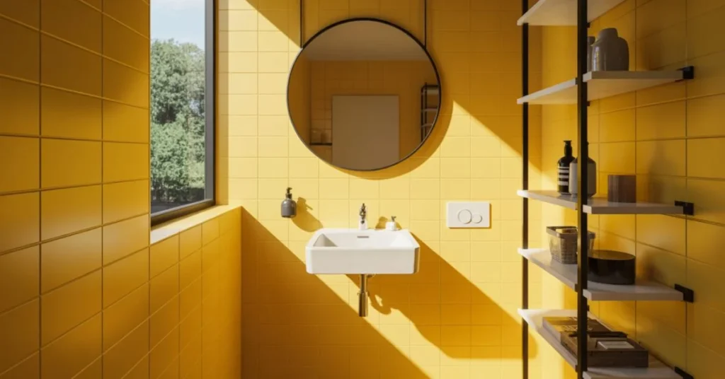 Small Bathrooms Love Bold Yellow