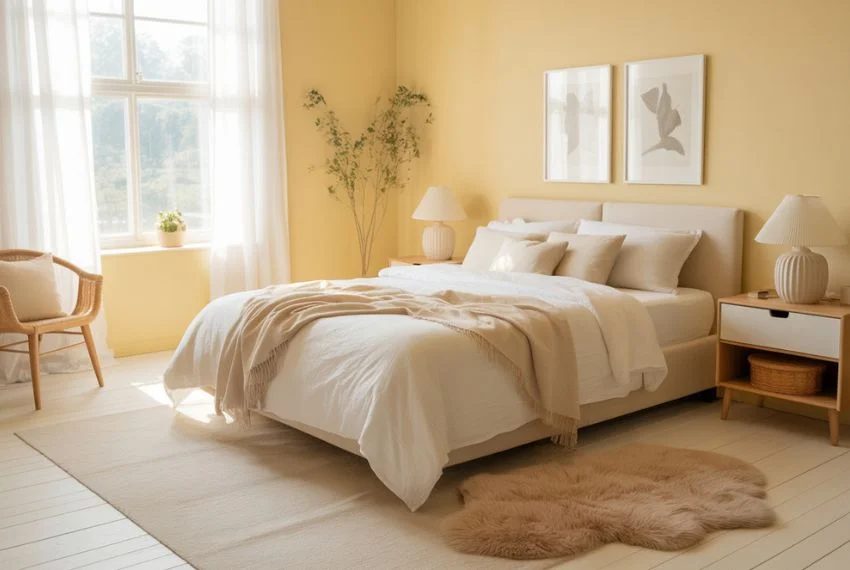Soft Pastel Yellow for a Calm Retreat