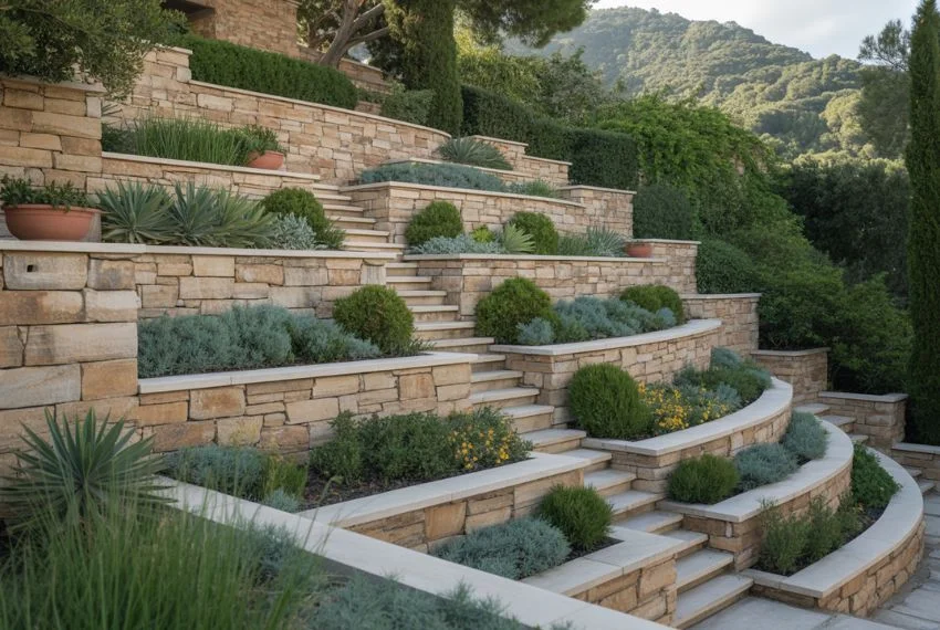 Terraced Hillside Landscaping