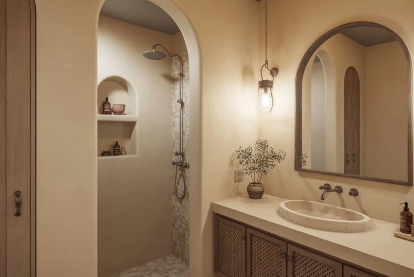 Textured Plaster and Arched Details