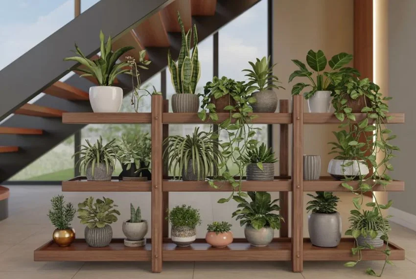Tiered Plant Stands for a Layered Look