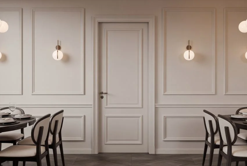 Wainscoting-Inspired Door Panelling