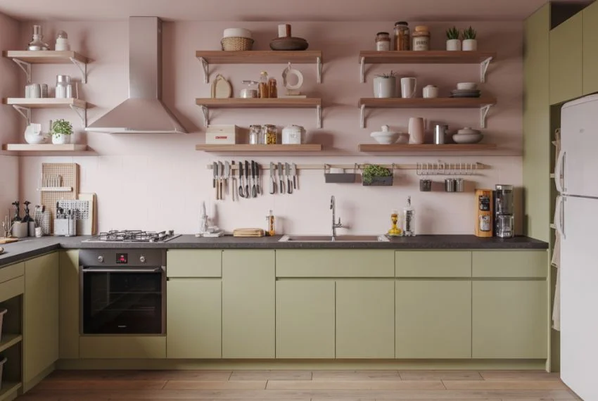 Wall-Mounted and Open Storage Ideas