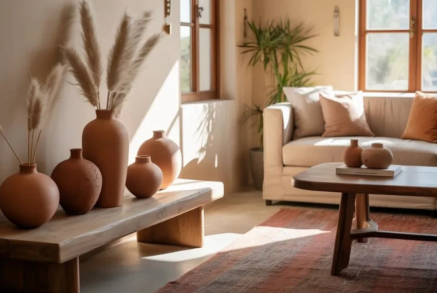 Warm Terracotta and Rust Accents