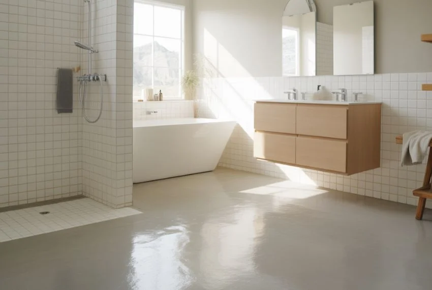 Why Epoxy Flooring Works So Well in Bathrooms
