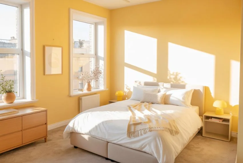 Yellow for Small Bedrooms