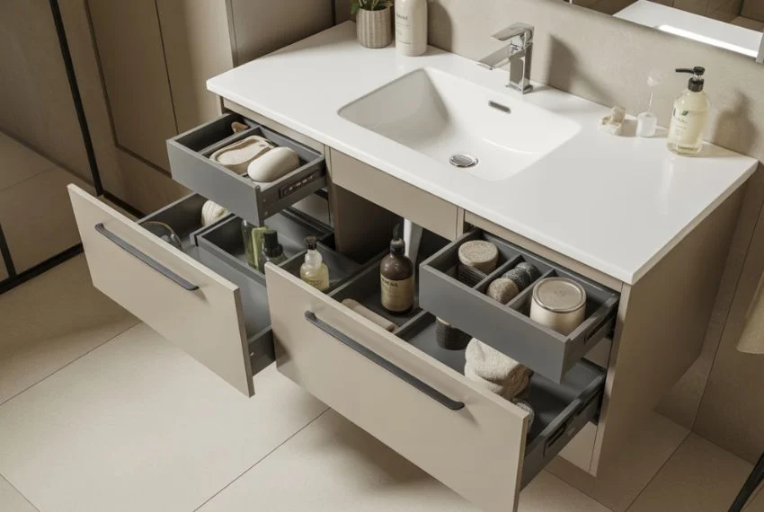 pull-Out Drawers for Under-Sink Organization